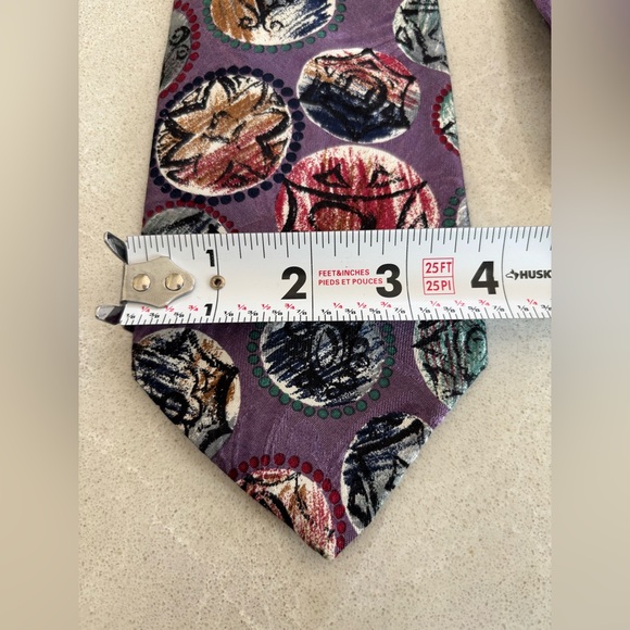 Designer Multicolor Patterned Men's Tie - Picture 3 of 7